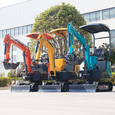 Mini-excavatrice à usage domestique de 1,2 tonne avec une capacité de seau de 0,2 m3