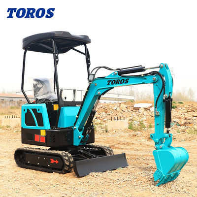 19KW Toros Mini Excavator hydraulique 1,5 tonne Mini Excavator à usage domestique