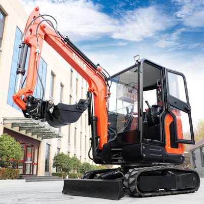 Ingénierie municipale 2,5 tonnes Mini Excavator 24,5kw Micro Mini Excavator avec cabine