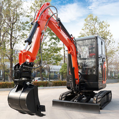 Ingénierie municipale 2,5 tonnes Mini Excavator 24,5kw Micro Mini Excavator avec cabine