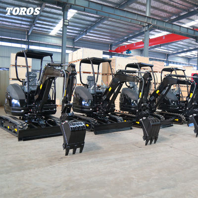 Excavatrice miniature Crawler Toros 2,6 tonnes Petit équipement de creusement pour la réparation de routes