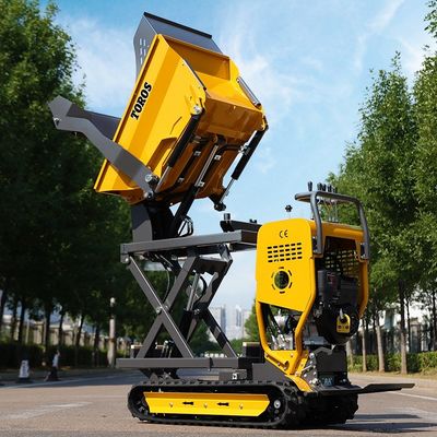 Efficace et puissante 500 kg Crawler Mini Dumper avec une distance de 520 mm entre les rails