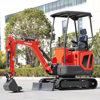 Vitesse de virage 10 tours par minute Mini Excavateur à chenille 16mpa Pour les projets de construction