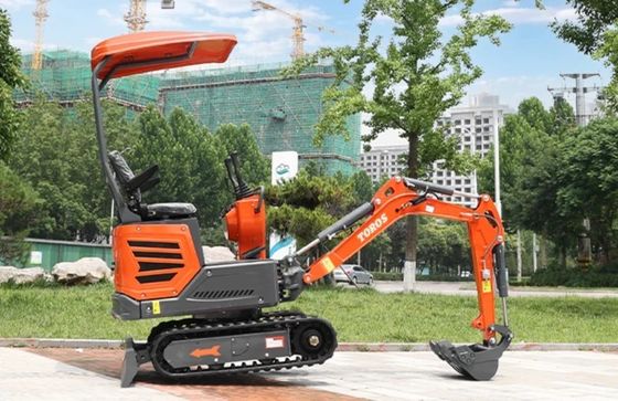 Mini-excavatrice avec un poids de fonctionnement de 1200 kg, moteur Kubota
