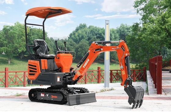 Mini-excavatrice avec un poids de fonctionnement de 1200 kg, moteur Kubota