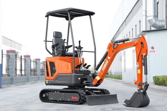 Mini-excavatrice avec un poids de fonctionnement de 1600 kg, moteur Kubota